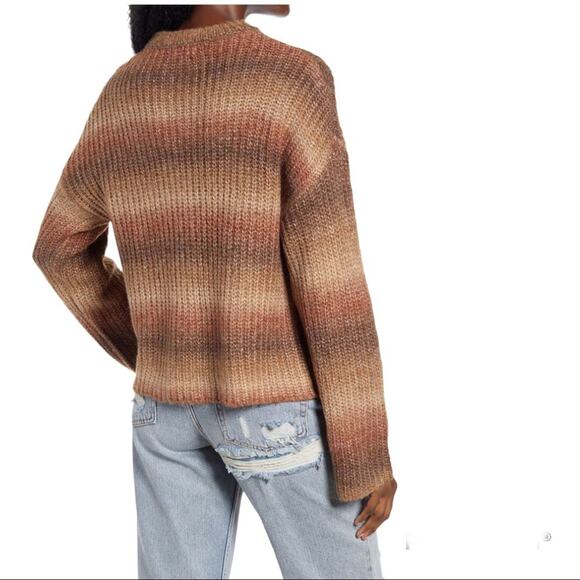 BP Space Dye Sweater Brown Raisin Stripe Size Small - Picture 3 of 8